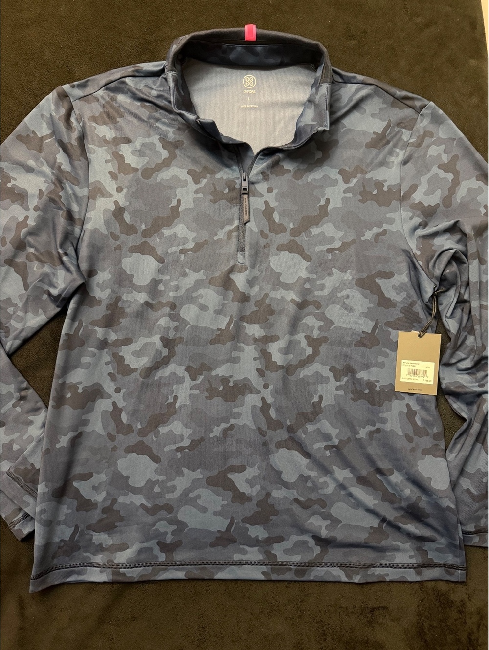G/FORE Men's Camouflage Quarter-Zip Pullover Size L